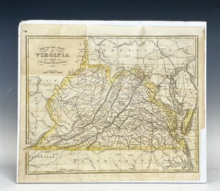 Item #17216 1845 Hand-Colored Map of Virginia