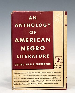 Item #17347 An Anthology of American Negro Literature. V. F. Calverton