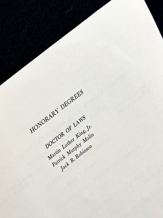 Jackie Robinson Signed 1957 Howard University Commencement Program, the Event at which He and Martin Luther King, Jr. Received Honorary Degrees