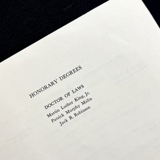 Jackie Robinson Signed 1957 Howard University Commencement Program, the Event at which He and Martin Luther King, Jr. Received Honorary Degrees