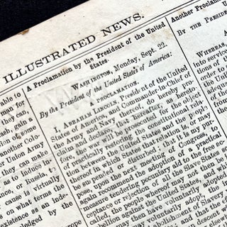 Item #17390 1862 Civil War Newspaper with an Early Complete Printing of Abraham Lincoln's...