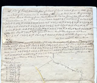 1832 Manuscript, Hand-Colored Property Survey near Chestertown, Kent County, Maryland