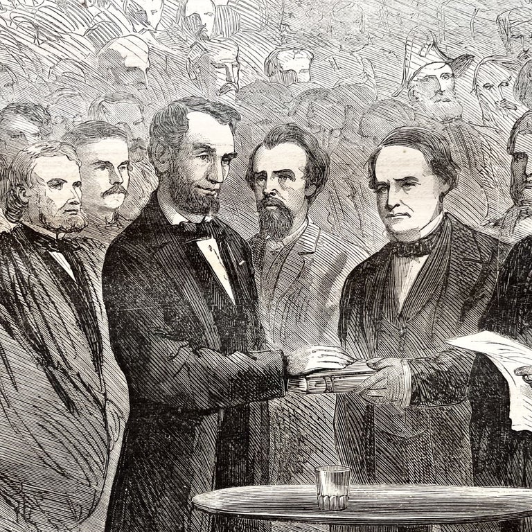 Item #17399 1865 CIVIL WAR newspaper ABRAHAM LINCOLN INAUGURATED to 2ND TERM as US PRESIDENT