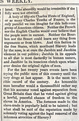 An 1865 CIVIL WAR newspaper US CONGRESS PASSES 13TH AMENDMENT ABOLISHING NEGR0 SLAVERY in the UNITED STATES
