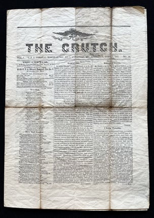 Item #17420 A Rare Edition of "The Crutch", the Annapolis, Maryland Civil War Soldier Hospital...
