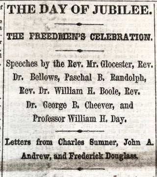 Item #17421 1864 CIVIL WAR newspaper 1st Anniversary of the EMANCIPATION PROCLAMATION with...