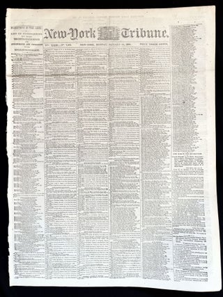 1864 CIVIL WAR newspaper with Front-Page Devoted to Abraham Lincoln Nominations for Officer Promotions - Grant, Meade & Abner Doubleday