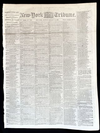 1864 CIVIL WAR newspaper with Front-Page Devoted to Abraham Lincoln Nominations for Officer Promotions - Grant, Meade & Abner Doubleday