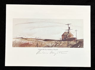 Item #17429 Andrew Wyeth Signed 1979 Postcard of the Artist's Painting "Unionville'. Andrew...