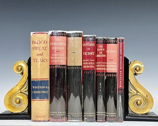 Item #17435 The War Speeches, a full 1st Edition set of all Seven ,Titles; Blood Sweat and Tears,...
