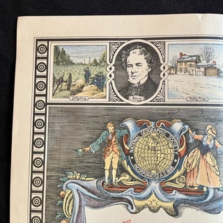 Illustrated 1938 Map of Washington, DC and Region with Important Historical People, Landmarks, and Places in Vignette
