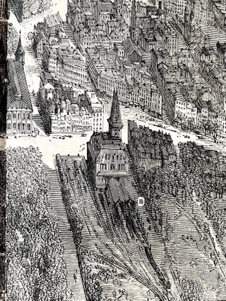 Original 1882 Illustrated Newspaper with BIRDS EYE Poster View & Map of WASHINGTON, DC