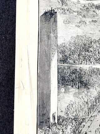 Original 1882 Illustrated Newspaper with BIRDS EYE Poster View & Map of WASHINGTON, DC