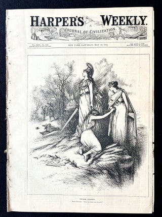 Original 1882 Illustrated Newspaper with BIRDS EYE Poster View & Map of WASHINGTON, DC