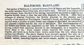 1853 Newspaper POSTER VIEWS of BALTIMORE, Maryland Before the Civil War