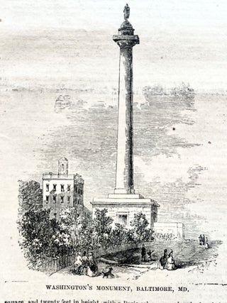 1853 Newspaper POSTER VIEWS of BALTIMORE, Maryland Before the Civil War