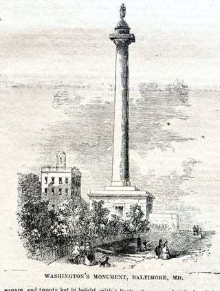 1853 Newspaper POSTER VIEWS of BALTIMORE, Maryland Before the Civil War