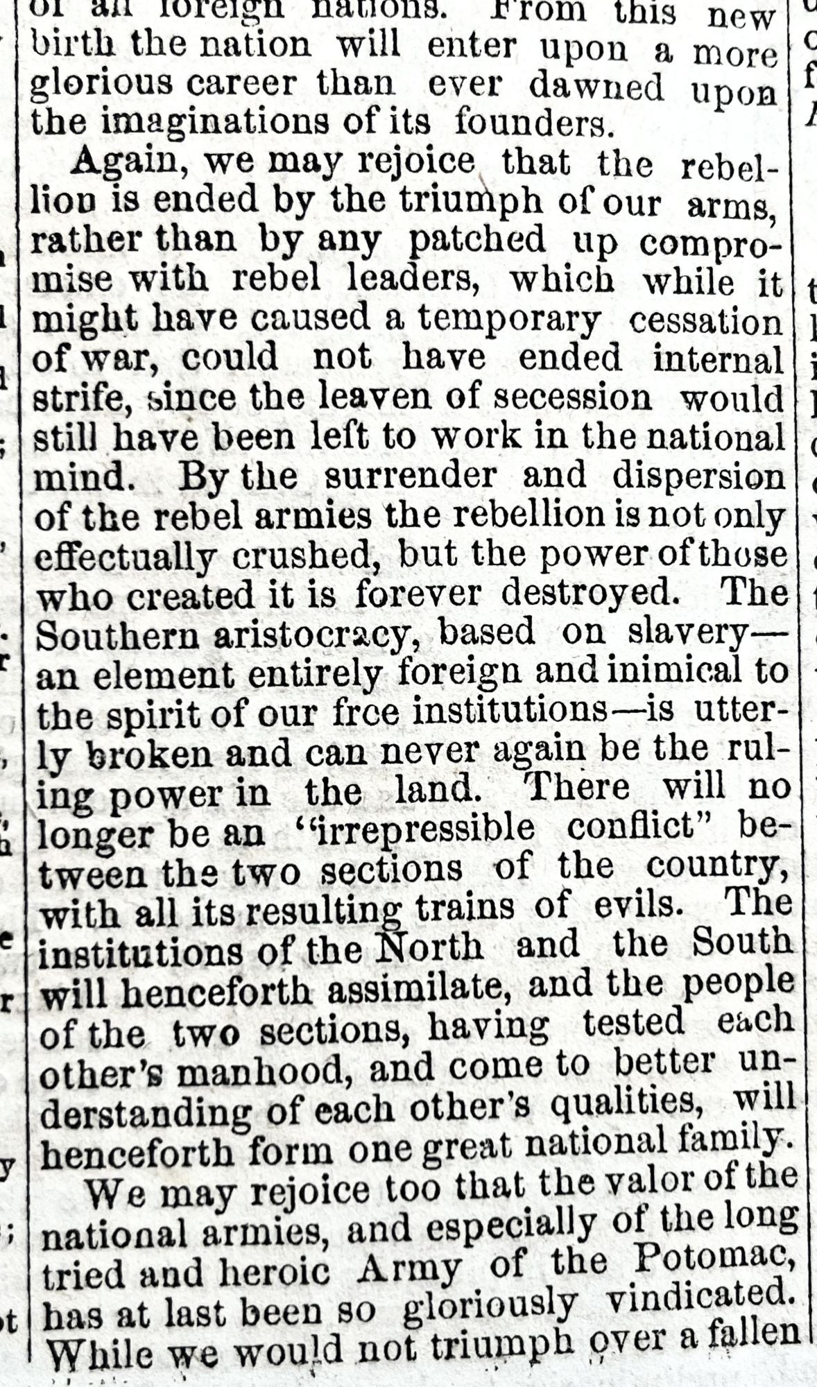 Spectacular 1865 Washington, DC Civil War Hospital Newspaper ...