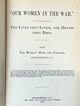 "Our Women in the War." The Lives They Lived; The Deaths They Died
