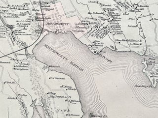 1879 Hand-Colored Street Map of MATTAPOISETT, Sippican & Old Landing in PLYMOUTH COUNTY, Massachusetts