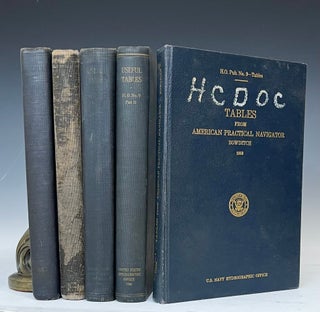 Five Volume Set of Nathaniel Bowditch's Useful Tables from the American Practical Navigator: 1931-1958