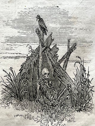 Original 1876 Newspaper with Full-Front Page Thomas Nast Engraving of Lakota Sioux Chief Sitting Bull Just After the Custer Massacre at the Battle of Little Big Horn