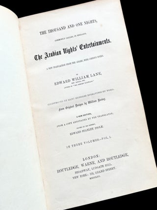 The Thousand and One Nights, Commonly Called, in England, The Arabian Nights' Entertainments