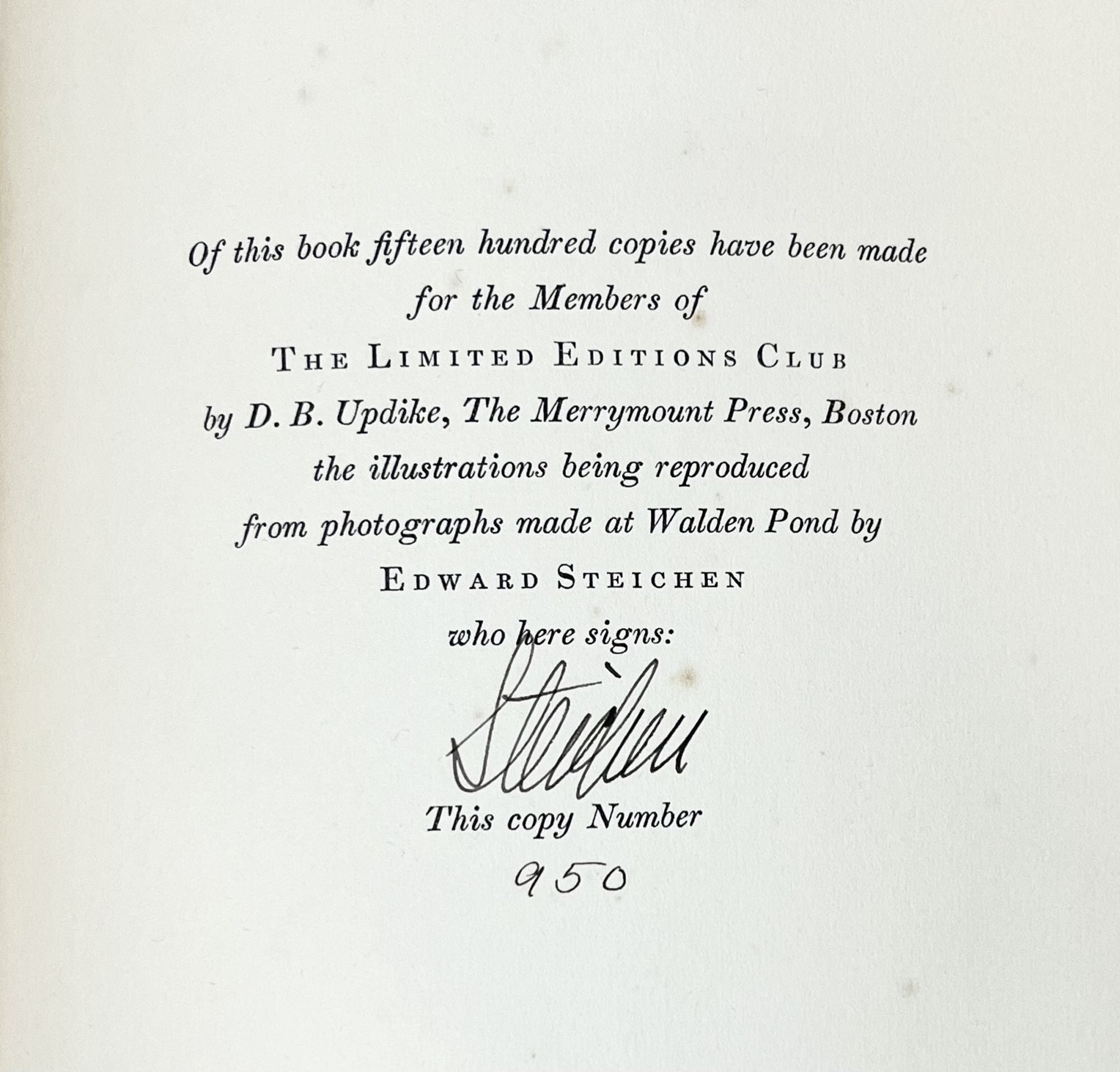 Walden, or Life in the Woods | Edward Steichen, Photographer | Limited ...