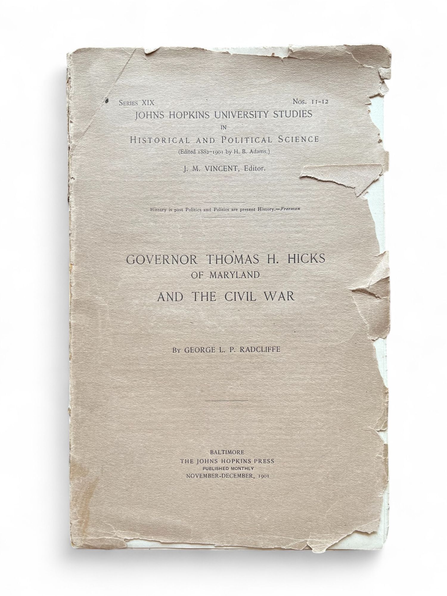 Governor Thomas H. Hicks of Maryland and the Civil War | George L ...