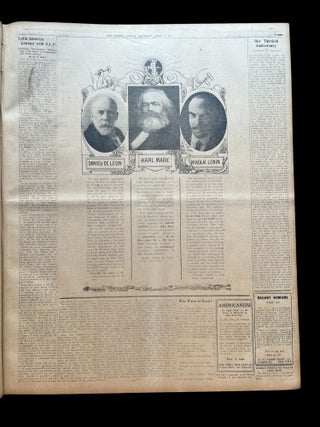 1921 Bound Volume 'The Weekly People' NY Socialist newspaper - Aftermath of WW I, Russian Revolution