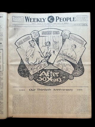 1921 Bound Volume 'The Weekly People' NY Socialist newspaper - Aftermath of WW I, Russian Revolution