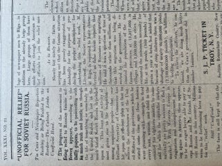1921 Bound Volume 'The Weekly People' NY Socialist newspaper - Aftermath of WW I, Russian Revolution