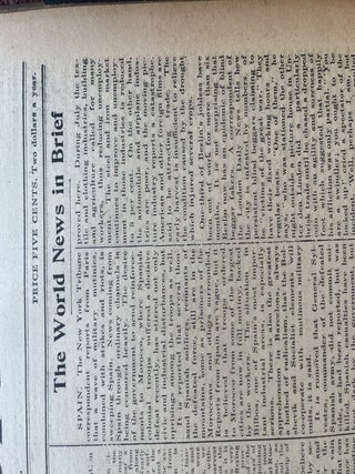 1921 Bound Volume 'The Weekly People' NY Socialist newspaper - Aftermath of WW I, Russian Revolution