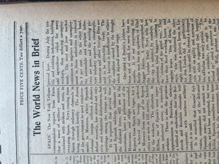 1921 Bound Volume 'The Weekly People' NY Socialist newspaper - Aftermath of WW I, Russian Revolution