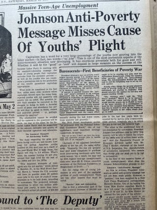 1964 Bound Volume 'The Weekly People' NY Socialist newspaper, Just after Kennedy Assassination