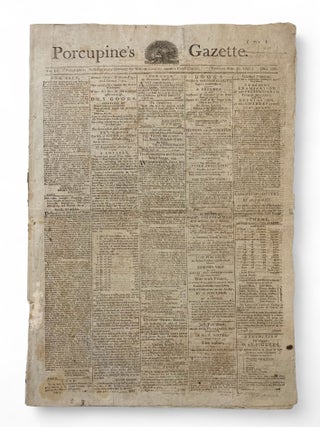 Item #18552 RARE 1797 Newspaper with Queenstown, Maryland Runaway Slave Ad Offering Reward for...