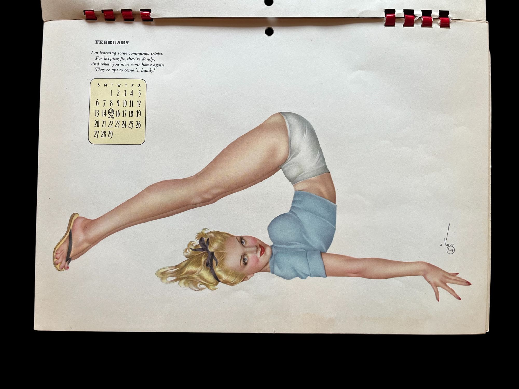 1944 Esquire Varga calendar, Complete in Original Esquire Envelope