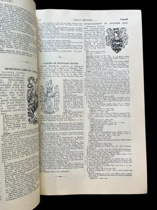 BURKE'S GENEALOGICAL AND HERALDIC HISTORY OF THE LANDED GENTRY Including American Families with British Ancestry 1939