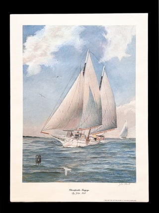 Gorgeous John Moll Signed Print of One of the Chesapeake Bay's Famous Bugeyes Titled...