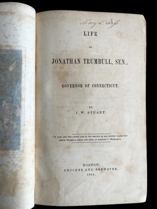 Life of Jonathan Trumbull, Sen., Governor of Connecticut