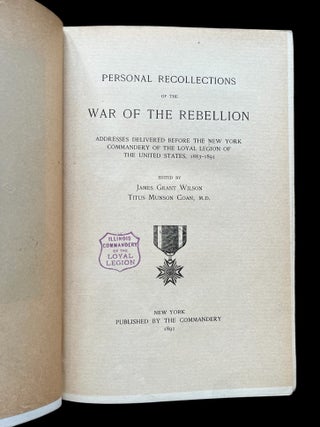 Personal Recollections of the War of the Rebellion. First through Fourth Series. (Four Volumes)