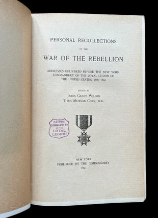 Personal Recollections of the War of the Rebellion. First through Fourth Series. (Four Volumes)