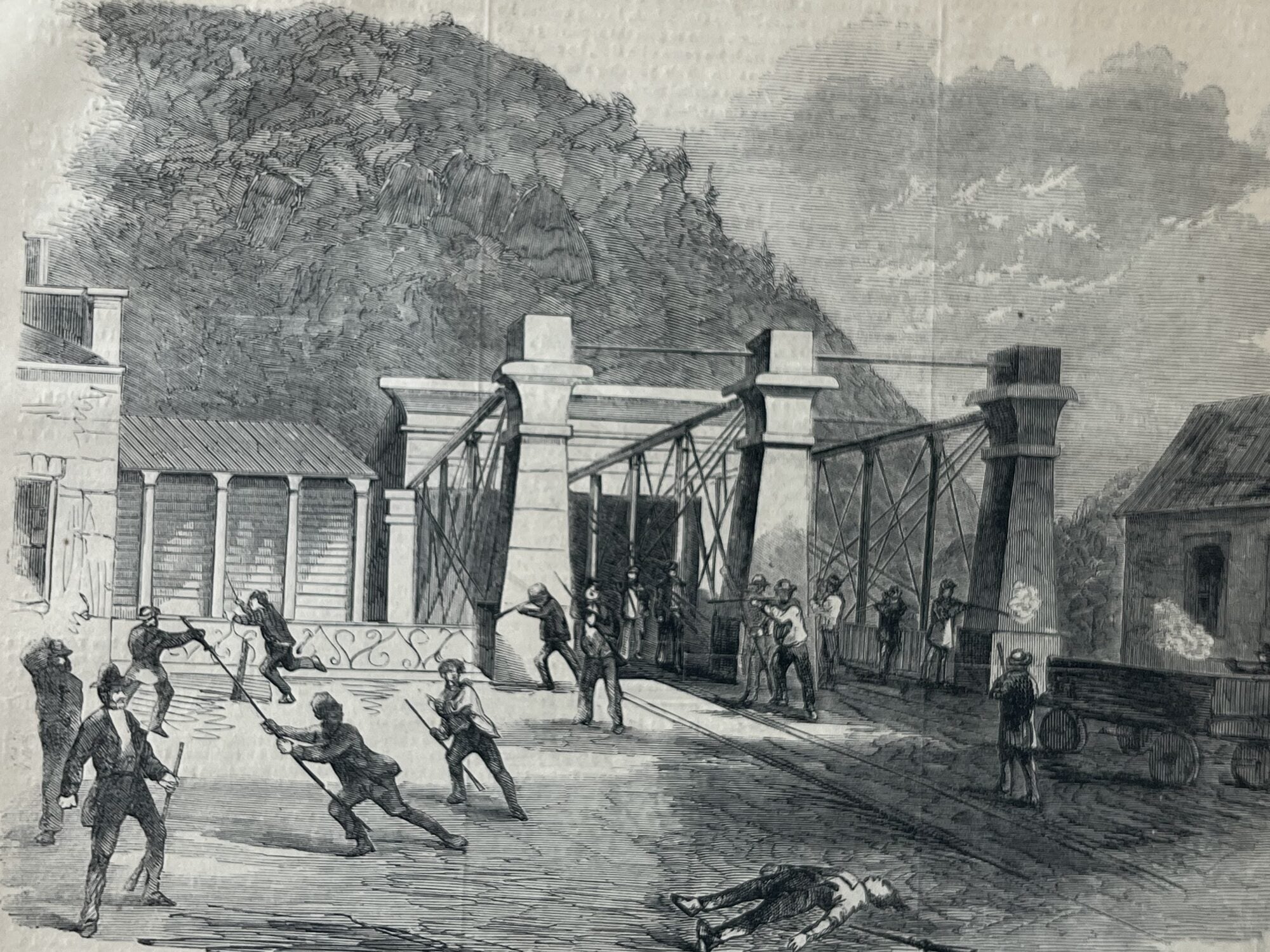 John Brown and Band Raid U.S. Arsenal at Harper's Ferry in Attempt to ...