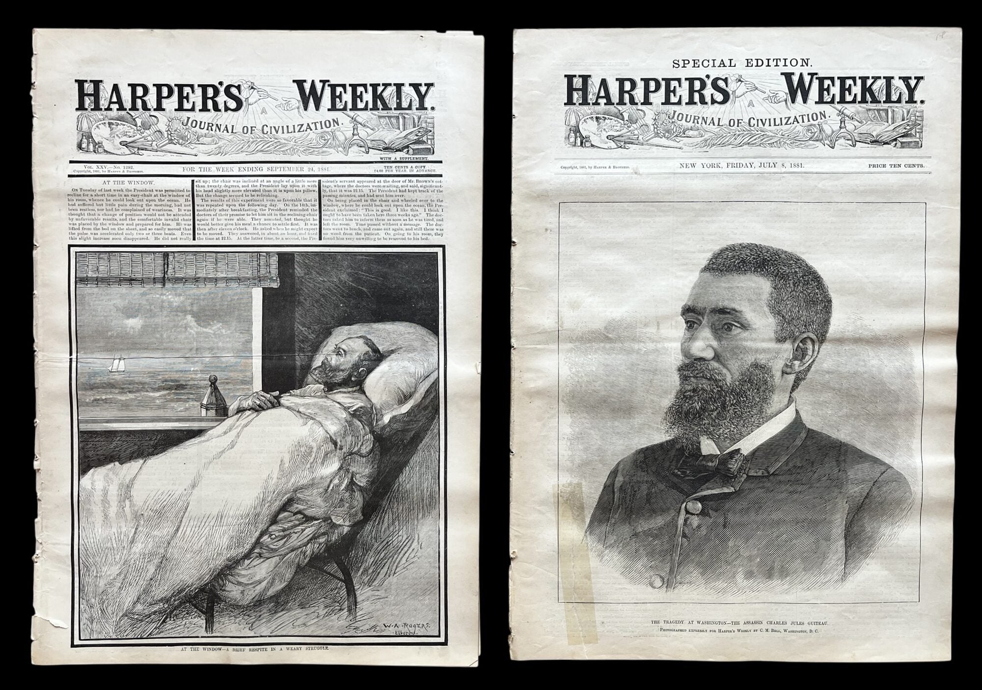 The Assassination of President James Garfield in Washington, DC - Six ...