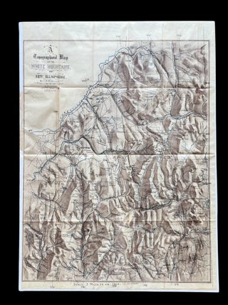 1884 Topographical Map of the White Mountains, New Hampshire. C. H Hitchcock.