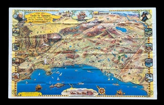Item #19307 1963 Pictorial Map - "Ride the Roads to Romance Along the Golden Coast and thru...
