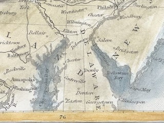 1840 Hand-Colored Map New England and Mid-Atlantic