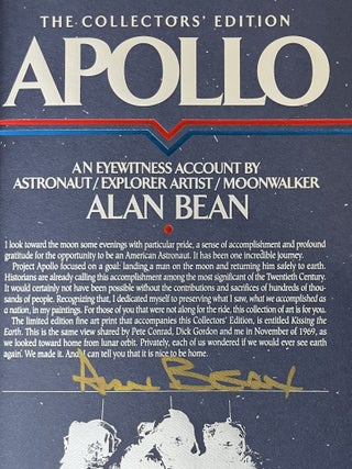 Item #19314 Apollo: An Eyewitness Account. Alan Bean, Signed