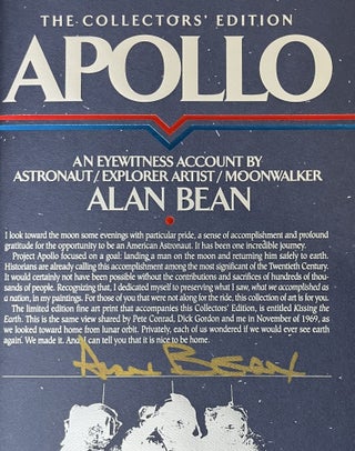 Item #19314 Apollo: An Eyewitness Account. Alan Bean, Signed