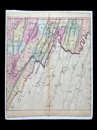 1866 Post-Civil War Hand-Colored Martenet Map of Alleghany County, Maryland